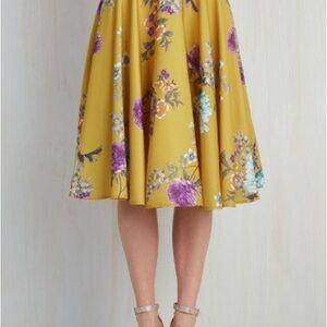 Modcloth Ikebana for All Floral Skirt 1X